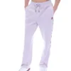 Misty Lilac Fio Velour Straight-Leg Jogger