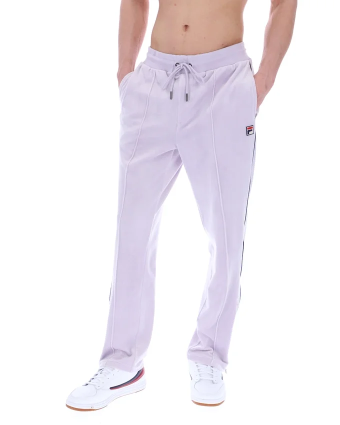 Misty Lilac Fio Velour Straight-Leg Jogger