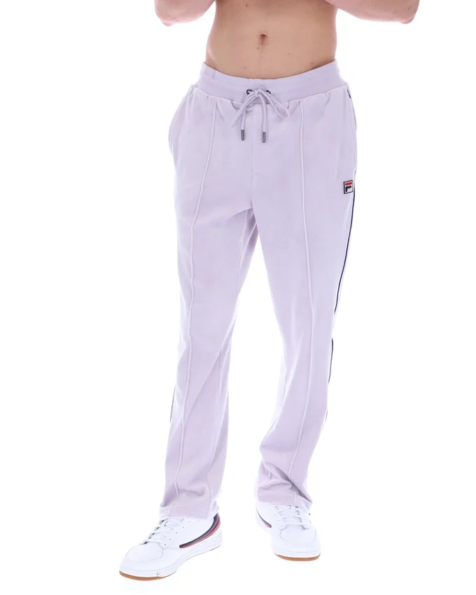 Misty Lilac Fio Velour Straight-Leg Jogger