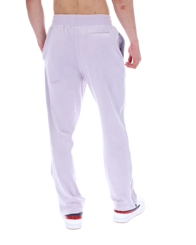Misty Lilac Fio Velour Straight-Leg Jogger