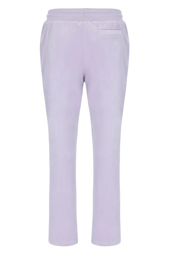 Misty Lilac Fio Velour Straight-Leg Jogger