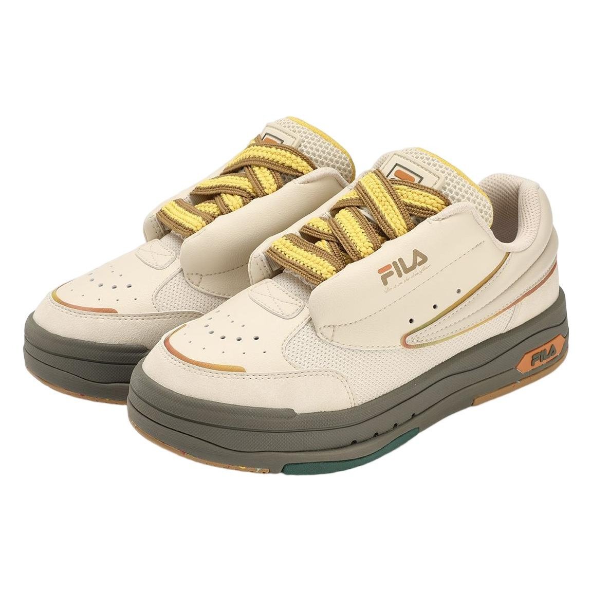 Mix Low Skate Shoes "Cream White Green"