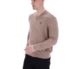 Mocha Meringue Ferguson Open Knit Pointelle Panel Track Top
