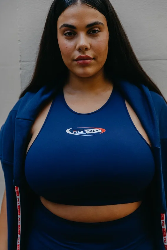 Navy FILA x TALA SKINLUXE Sports Bralette