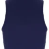 Navy FILA x TALA SKINLUXE Zip-Up Crop Top