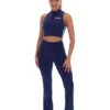 Navy FILA x TALA SKINLUXE Zip-Up Crop Top