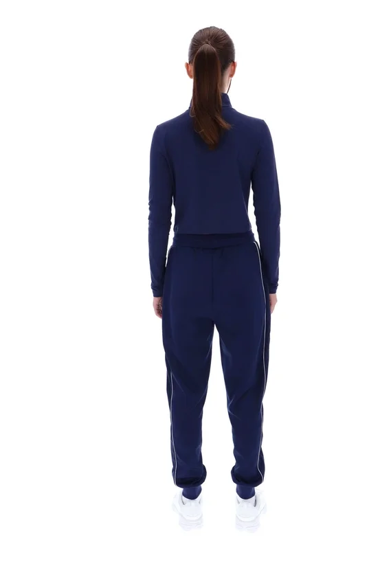 Navy Heidi Cropped Roll Neck Top