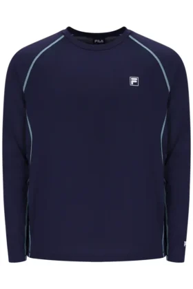 Navy Men's Long Sleeve Tennis T-Shirt