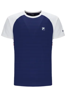Navy Unisex Round Neck Tennis T-Shirt
