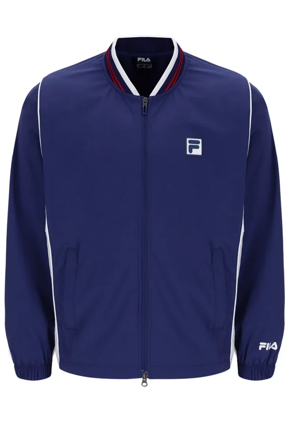 Navy Unisex Tennis Warm-Up Jacket