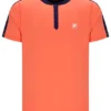 Neon Orange Men’s Henry Neck Tennis T-Shirt