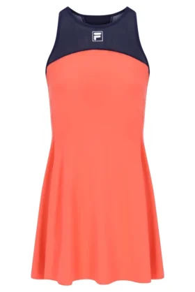 Neon Orange Women’s Jersey Dress with Inner Shorts