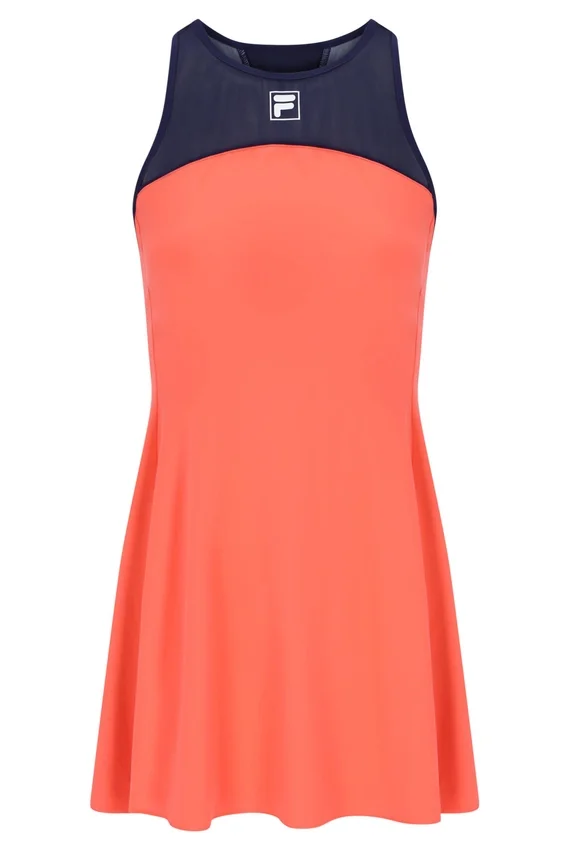 Neon Orange Women’s Jersey Dress with Inner Shorts