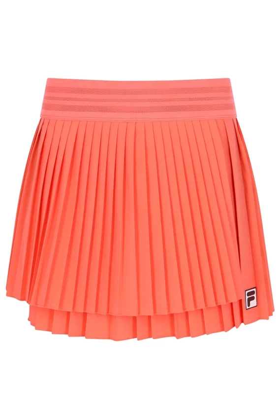 Neon Orange Women’s Pleated Wrap Tennis Skirt