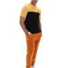 Oak Buff Tiebreaker Colour Block T-Shirt