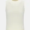 Off White Cropped Knit Vest
