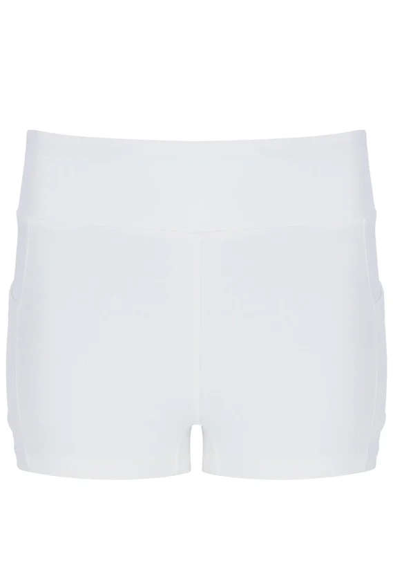 Off White Women’s Mesh Jersey Dress with Inner Shorts