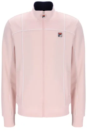 Pale Pink Armando Contrasting Piping Track Top