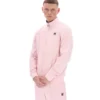 Pale Pink Armando Contrasting Piping Track Top