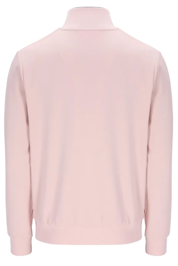 Pale Pink Armando Contrasting Piping Track Top