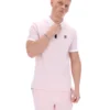 Pale Pink BB1 Classic Vintage Striped Polo