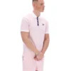 Pale Pink BB1 Classic Vintage Striped Polo