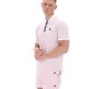 Pale Pink BB1 Classic Vintage Striped Polo
