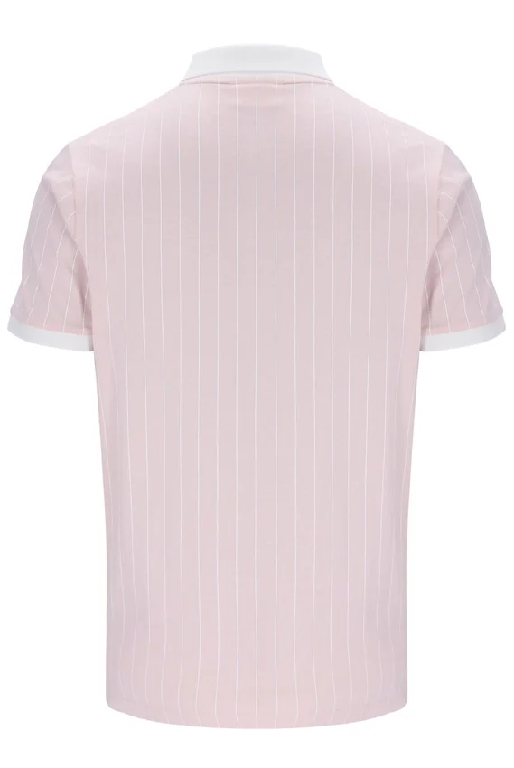Pale Pink BB1 Classic Vintage Striped Polo