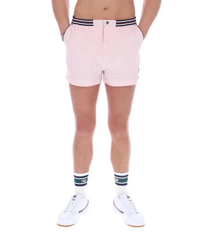 Pale Pink High Tide Terry Pocket Stripe Shorts