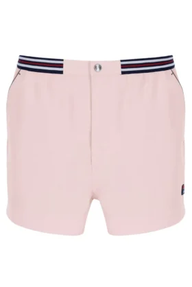 Pale Pink High Tide Terry Pocket Stripe Shorts