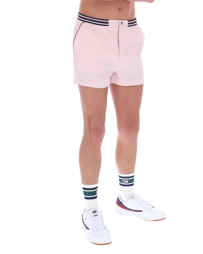 Pale Pink High Tide Terry Pocket Stripe Shorts