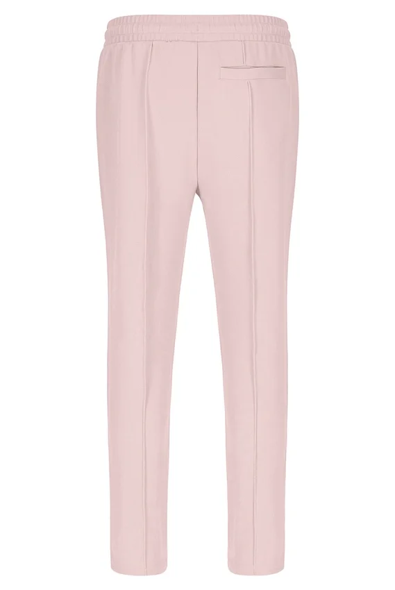 Pale Pink Molveno Pin Tuck Slim Leg Pants