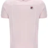 Pale Pink Terri T-Shirt with Contrast Piping