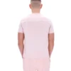 Pale Pink Terri T-Shirt with Contrast Piping