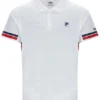 Pattern White Men’s Polo Tennis T-Shirt