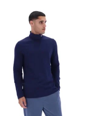 Peacoat 19th Classic Roll Neck Sweater