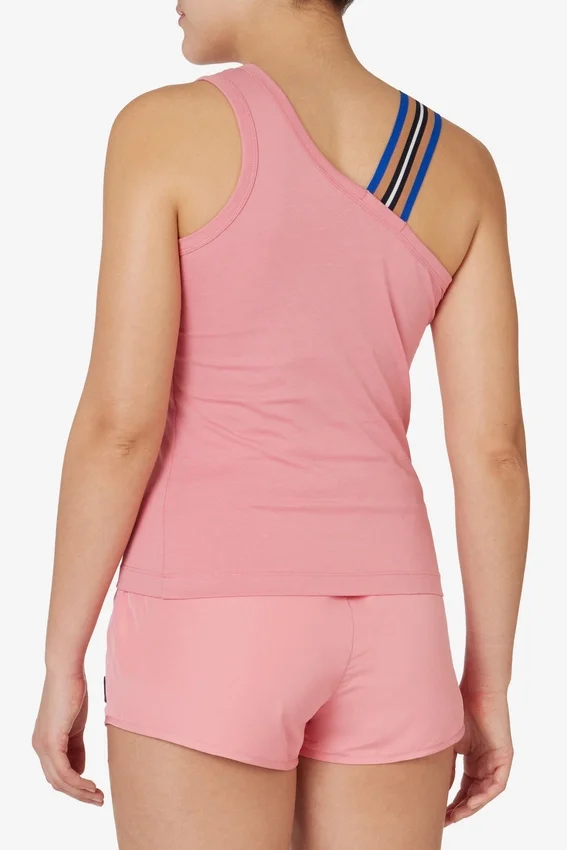 Pink Asymmetrical Tank Top