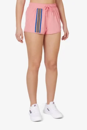 Pink Tape Detail Shorts