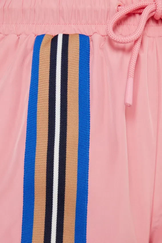 Pink Tape Detail Shorts