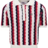 Porto Knitted Crochet Stripe Polo