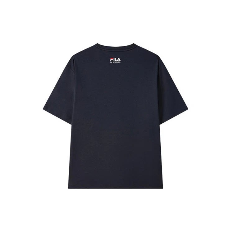 Printing Loose Short Sleeve Blue