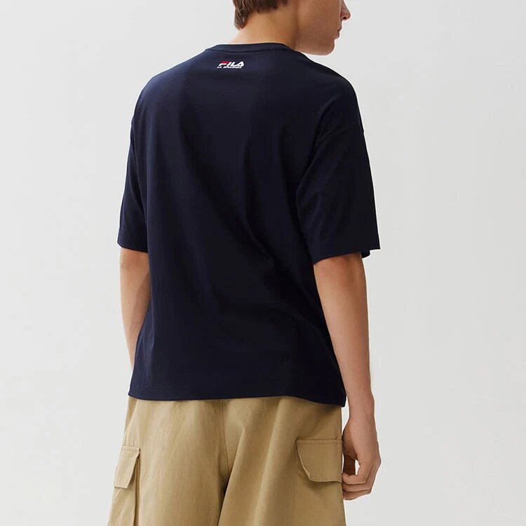 Printing Loose Short Sleeve Blue