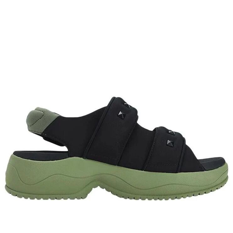 Puff Sandals "Black Green"