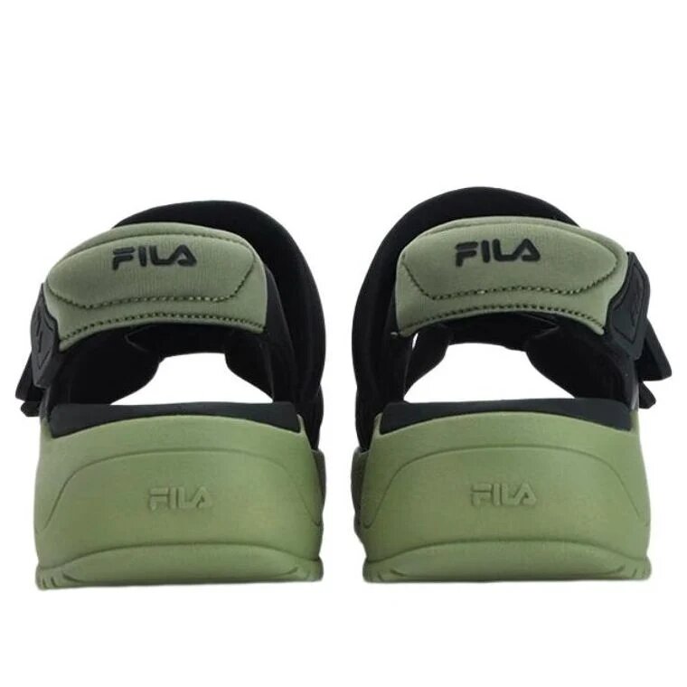Puff Sandals "Black Green"