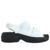 Puff Sandals "White Black"
