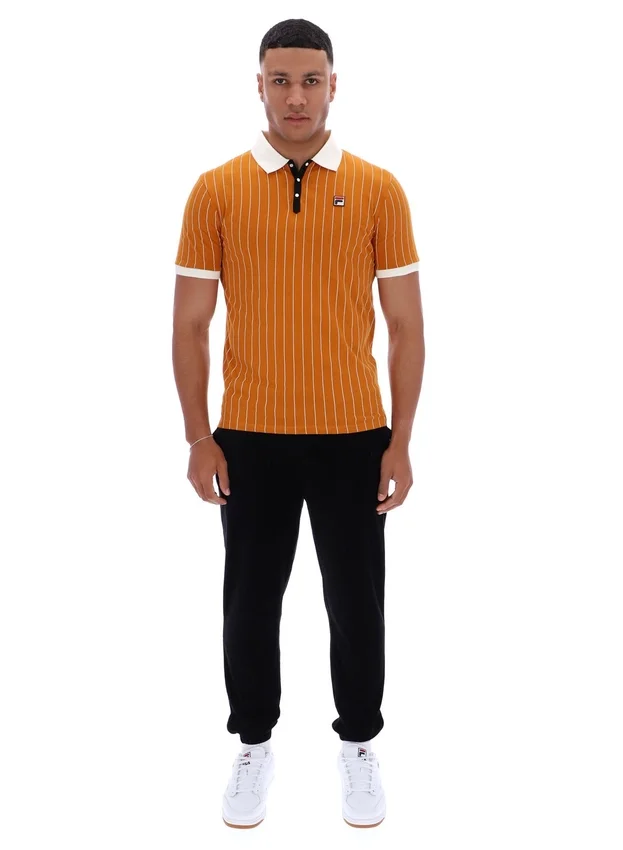 Pumpkin Spice BB1 Classic Vintage Striped Polo