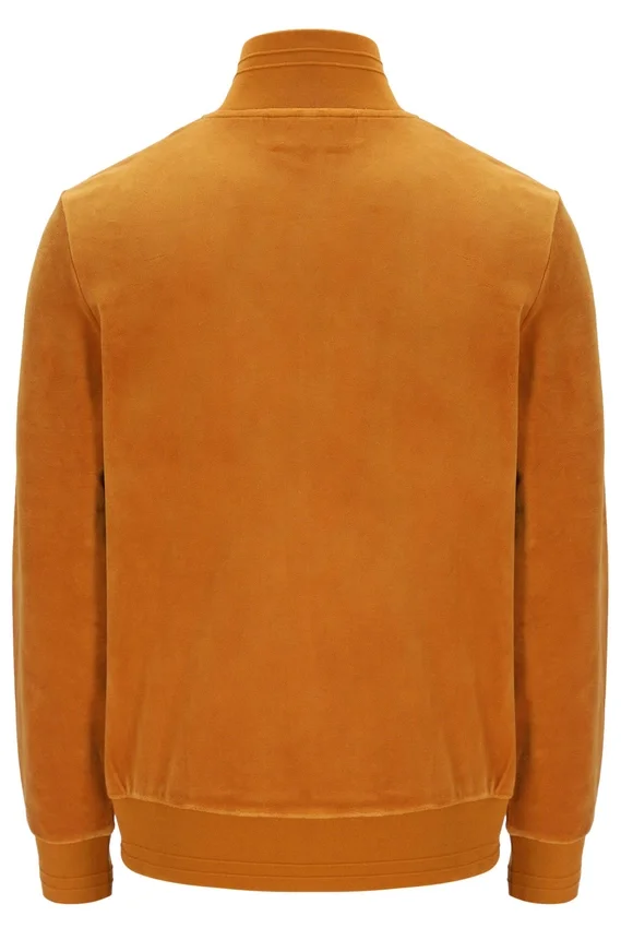 Pumpkin Spice Nero Velour Track Top