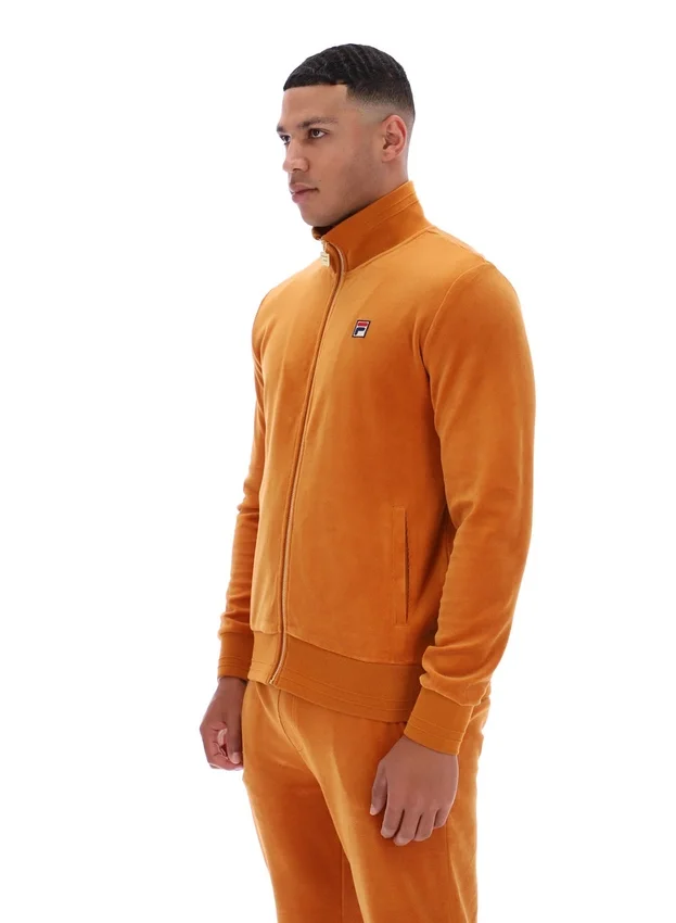 Pumpkin Spice Nero Velour Track Top