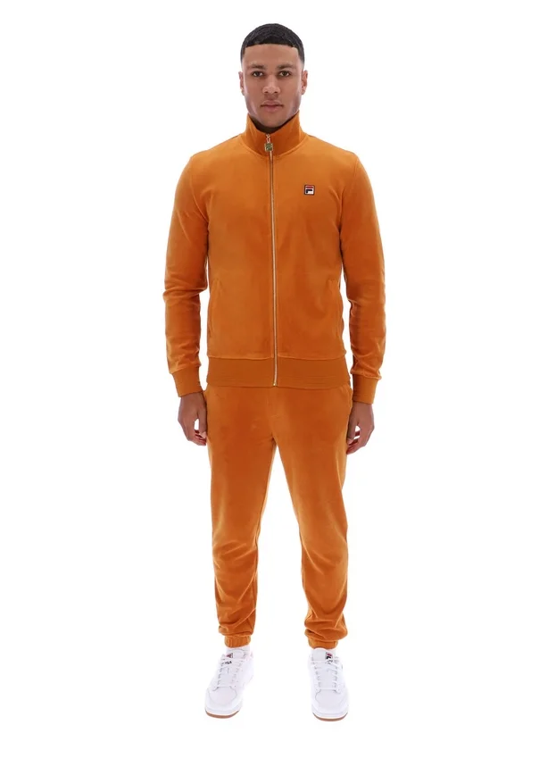 Pumpkin Spice Nero Velour Track Top