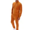 Pumpkin Spice Nero Velour Track Top